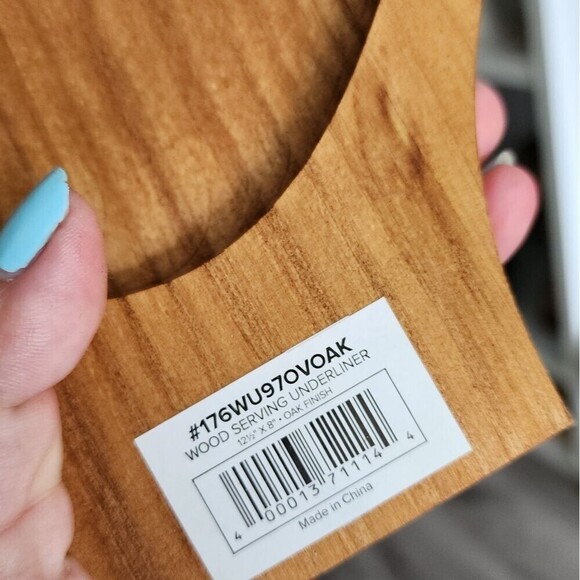 Oval Wood Ware Board for Decor, Charcuterie, Salad, Serving Tray, Cast - Picture 6 of 6